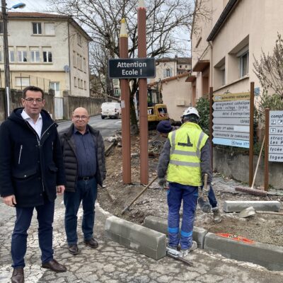 Cadre de Vie : Rénovation trottoirs de la Maternelle Gare de Saint-Affrique