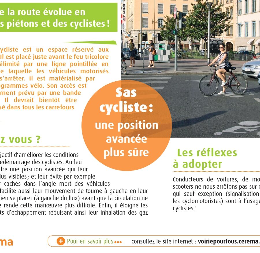Spécial vélos : Aménagement de SAS CYCLISTE devant les feux tricolores