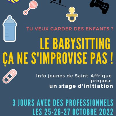 Info Jeunes de Saint-Affrique : organisation d’un stage de sensibilisation au babysitting