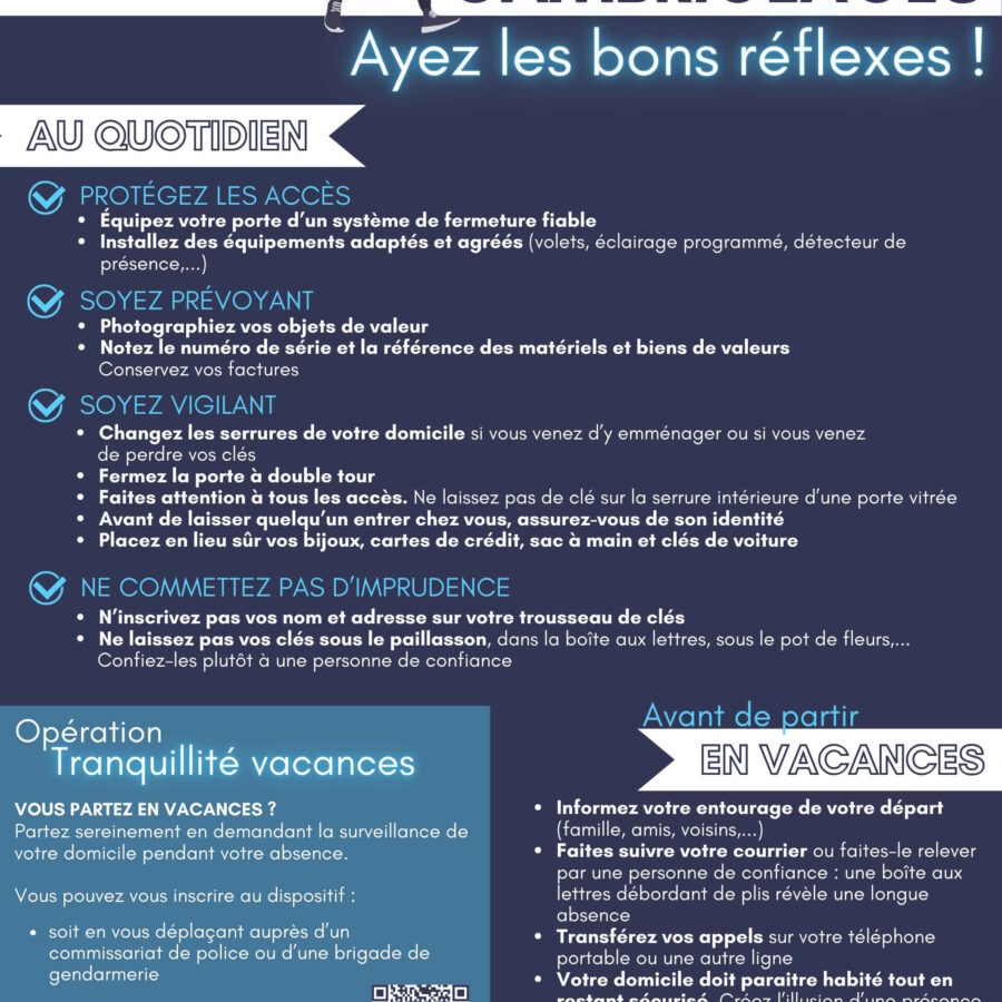 Prévention cambriolage : adopter les bons réflexes !