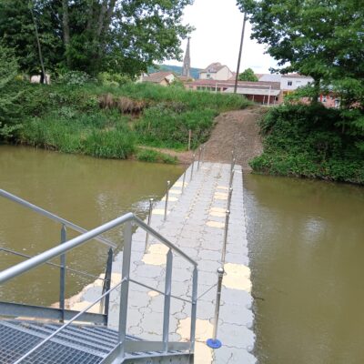 La passerelle mise en service rue du général de Castelnau