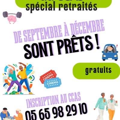CCAS : le programme des ateliers spécial retraité(e)s est prêt !