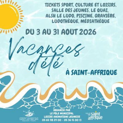 Spécial jeunes et Vacances : le programme d’août est en ligne !